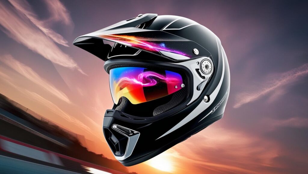 Leichter Motorradhelm für Sportfahrer