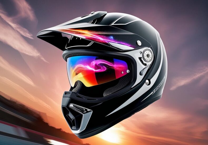 Leichter Motorradhelm für Sportfahrer